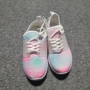 NEW Rainbow Tennis Shoes~Girls Size 1